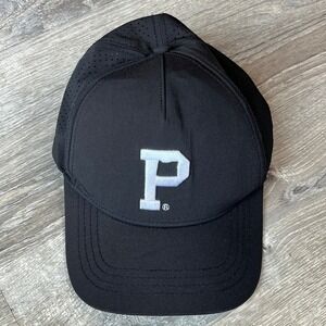 Portland Gear Black Performance Snapback Hat White Embroidered P Logo Cap
